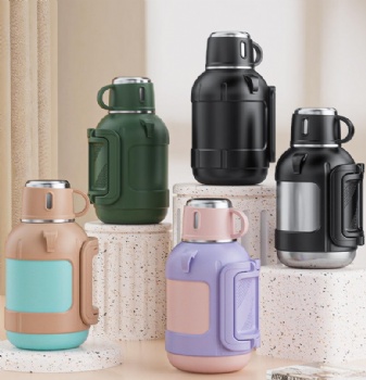 Bulk Wholesale Travel Hot Water Bottle With Handle 40oz 55oz 64oz 86oz 100oz 137oz Coffee Thermos Stainless Steel Vacuum Flask