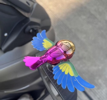 Companion Flying Bird Creative Car & Motorcycle Ornament Pendant with Stirrable Wings Plastic Customizable Size
