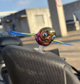 Companion Flying Bird Creative Car & Motorcycle Ornament Pendant with Stirrable Wings Plastic Customizable Size