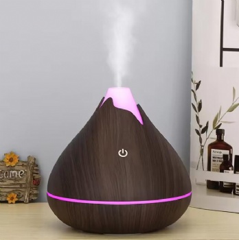 2026 New Arrival Trending Portable Wood Grain Electric Essential Oil Ultrasonic Aroma Diffuser LED Lights 200ml for Car Home