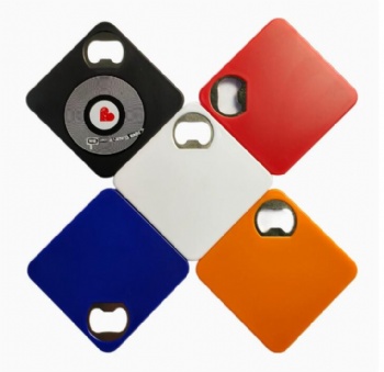 Custom Logo ABS Stainless Steel Magnetic Hard Plastic Beer Opener Coaster Promotional Bottle Opener With Iron Usage Low MOQ