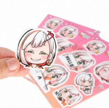 Personalized Stickers Custom Printing Adhesives Vinyl logo Glitter Kiss Cut Stickers Die Cut Stickers Sheet