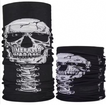 3D Printed Outdoor Sun Protection Neck Gaiter Funny Seamless Bandana Scarf in Polyester for Parties