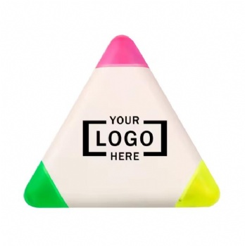 Batch Customized LOGO Mini Triangle Fluorescent Pen Enterprise Stationery Gift Promotion Color Marker Pen