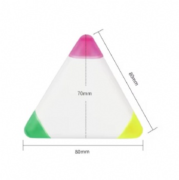 Batch Customized LOGO Mini Triangle Fluorescent Pen Enterprise Stationery Gift Promotion Color Marker Pen