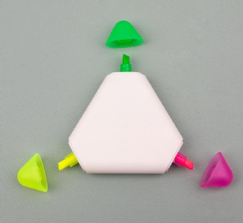 Batch Customized LOGO Mini Triangle Fluorescent Pen Enterprise Stationery Gift Promotion Color Marker Pen