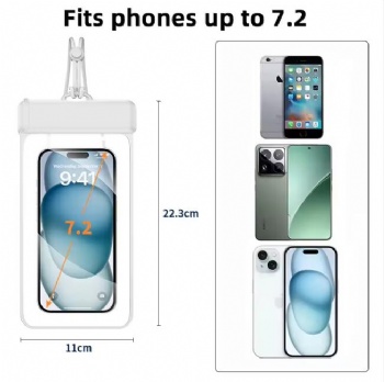 Waterproof Mobile Phone Bags Pouch Underwater Swimming Diving Telephone Case Bag for Iphones 15 Pro Max Samsung S24 Ultra