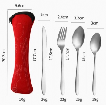 Eco-friendly Health Stainless Steel Cutlery Set for Camping Home Restaurant Spoon and Fork Dining Flatware Set for Outdoor