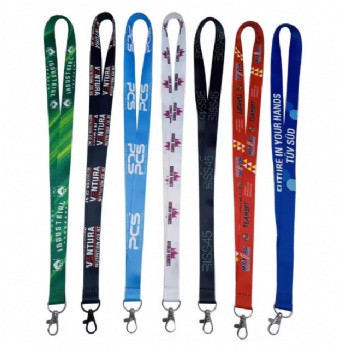 Factory Wholesale Blank Sublimation Promotional Custom Printed Neck Polyester Lanyard with logo Free Sample