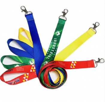 Factory Wholesale Blank Sublimation Promotional Custom Printed Neck Polyester Lanyard with logo Free Sample