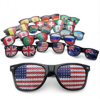 Flag Sunglasses USA UK France Italy Germany Fan Celebrate Sun Glasses for Country Football Event