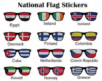 Flag Sunglasses USA UK France Italy Germany Fan Celebrate Sun Glasses for Country Football Event