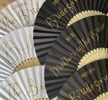 Personalized Custom Made 21*38 Paper Hand Fan African Hand Fan