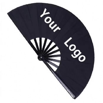 Custom logo Clack Folding Hand Fan Large Folding Bamboo Hand Fan Blank Clacking Sublimation Fan for Wedding and Dancing