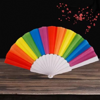 Custom logo Clack Folding Hand Fan Large Folding Bamboo Hand Fan Blank Clacking Sublimation Fan for Wedding and Dancing