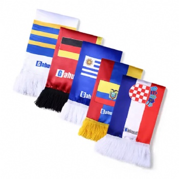 Custom Design Colorful Printed Sport Team Club Support Scarves Soccer Football Fans Scarf