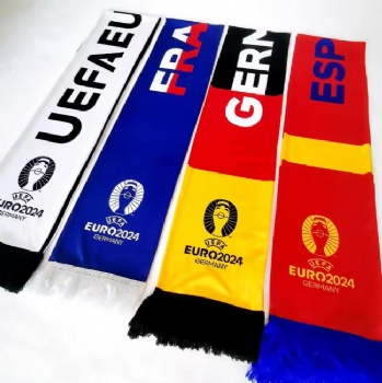 Custom Design Colorful Printed Sport Team Club Support Scarves Soccer Football Fans Scarf