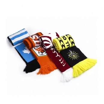 Custom Design Colorful Printed Sport Team Club Support Scarves Soccer Football Fans Scarf