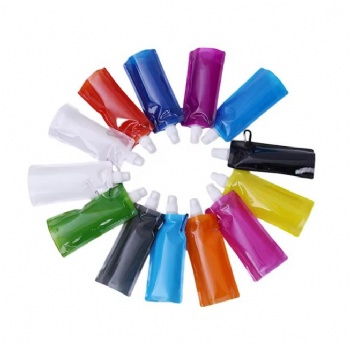 Portable Silicone Water Bottle Bag Sport Storage Water Bag Foldable Water Bottle Plastic Bottle