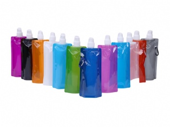 Portable Silicone Water Bottle Bag Sport Storage Water Bag Foldable Water Bottle Plastic Bottle