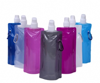 Portable Silicone Water Bottle Bag Sport Storage Water Bag Foldable Water Bottle Plastic Bottle