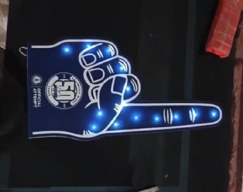 Wholesale Promotional EVA Cheering Foam Sponge Hands With Led Light Custom Promotional Gifts EVA Foam Cheering Hand Fingers