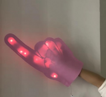 Customizable Eco-Friendly Big EVA Foam Finger Cheering Hand with LED Sponge Design for Promotional Events