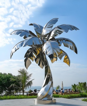 Rge Scale Dynamic Modern Engraved Stainless Steel Abstract Landscape Sculpture Wind Resistant Anti-Corrosion Coastal City Square