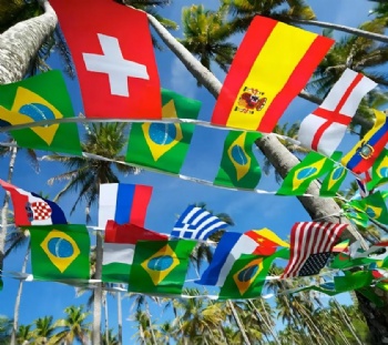 OEM ODM Best Quality Custom Polyester Fabric Pennant String Flag Triangle Bunting Banner for Celebration Decoration